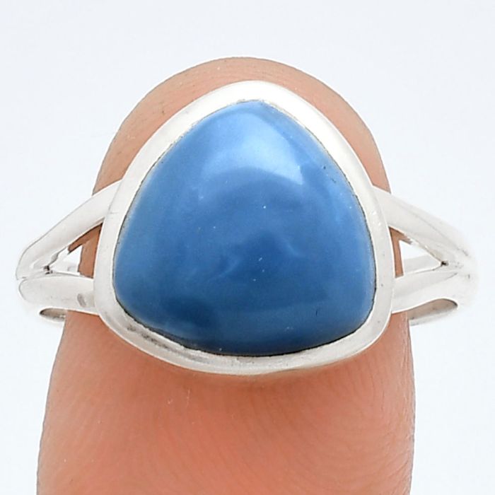 Angelite Ring size-10 SDR244448 R-1005, 12x12 mm