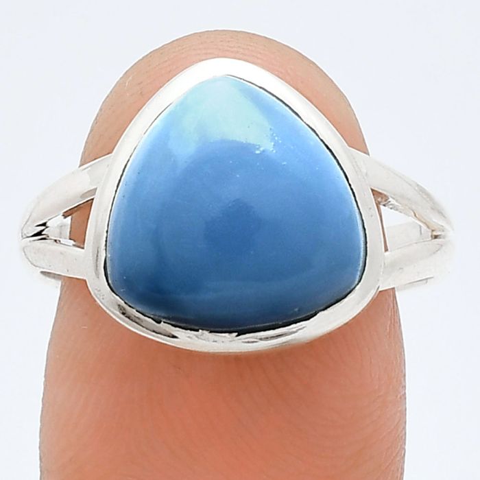 Angelite Ring size-9 SDR244450 R-1005, 12x12 mm