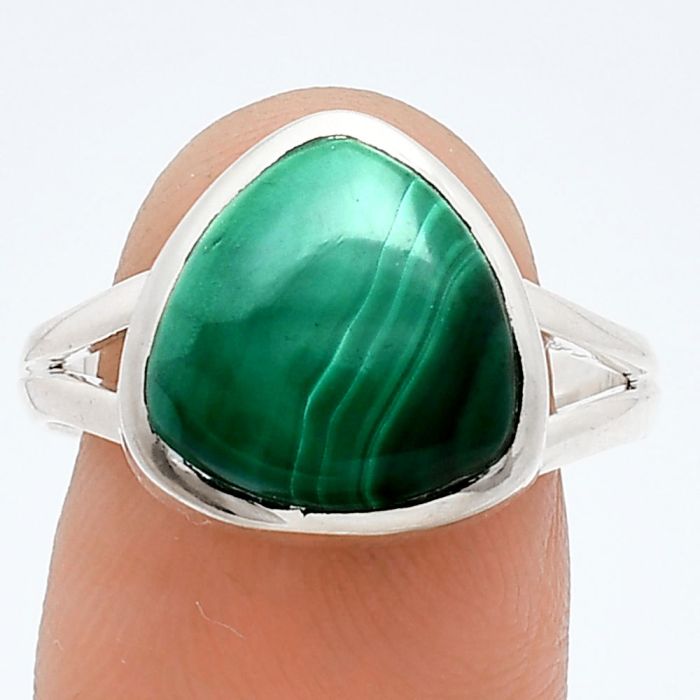 Malachite Eye Ring size-9 SDR244480 R-1005, 12x12 mm