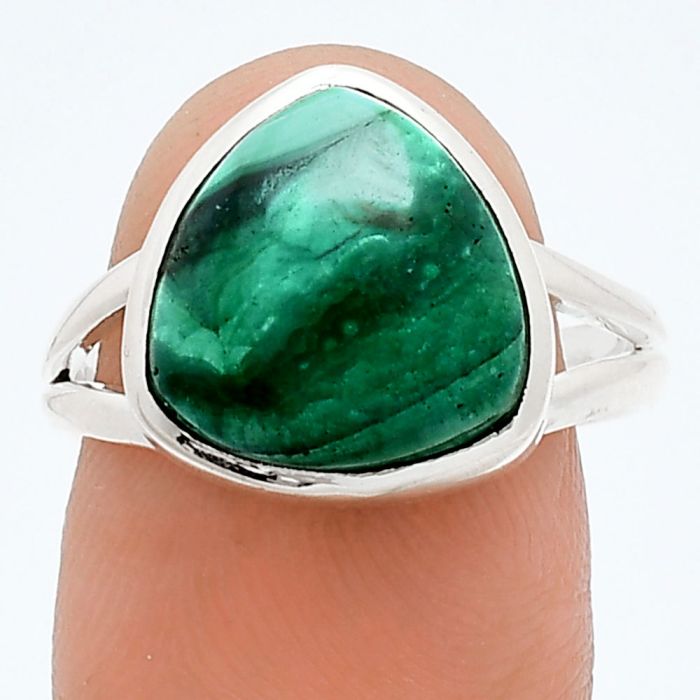 Malachite Eye Ring size-8 SDR244481 R-1005, 12x12 mm