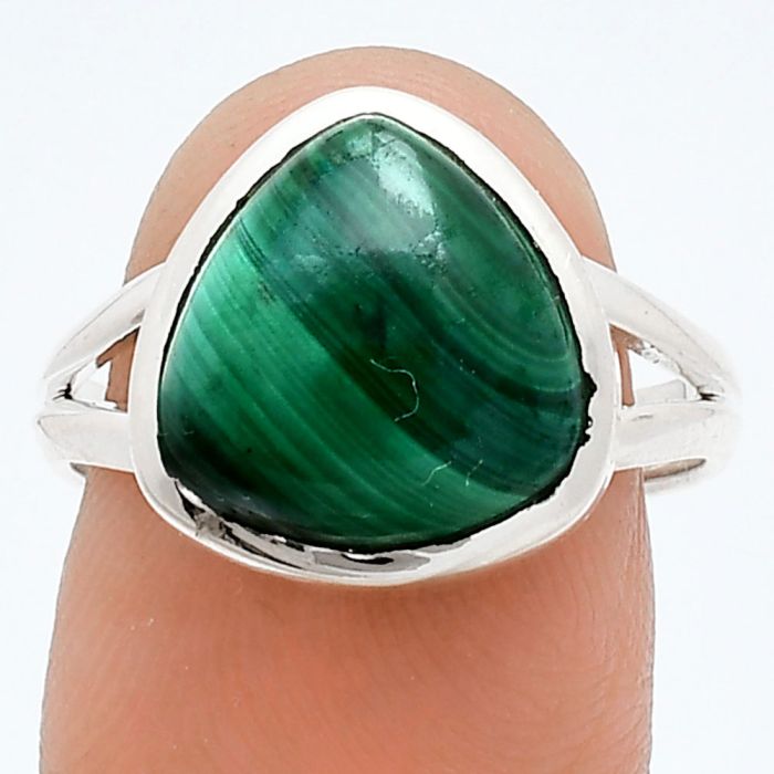 Malachite Eye Ring size-8 SDR244483 R-1005, 12x12 mm