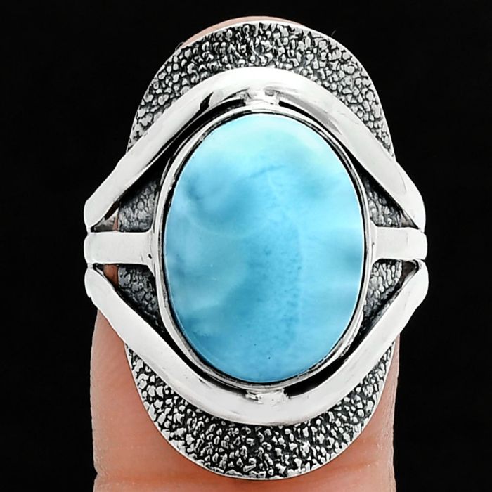 Larimar (Dominican Republic) Ring size-8 SDR244687 R-1402, 11x15 mm