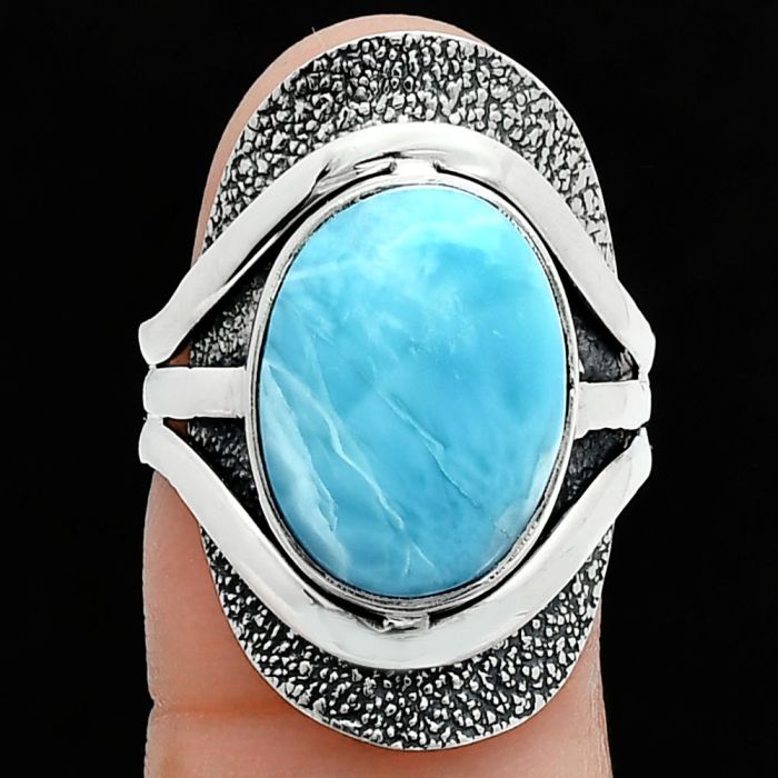 Larimar (Dominican Republic) Ring size-8 SDR244688 R-1402, 11x15 mm