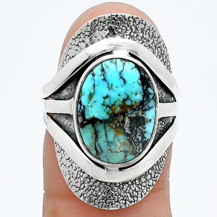 Lucky Charm Tibetan Turquoise Ring size-7 SDR244730 R-1402, 10x14 mm