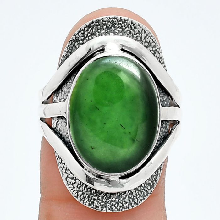 Nephrite Jade Ring size-8 SDR244735 R-1402, 12x16 mm