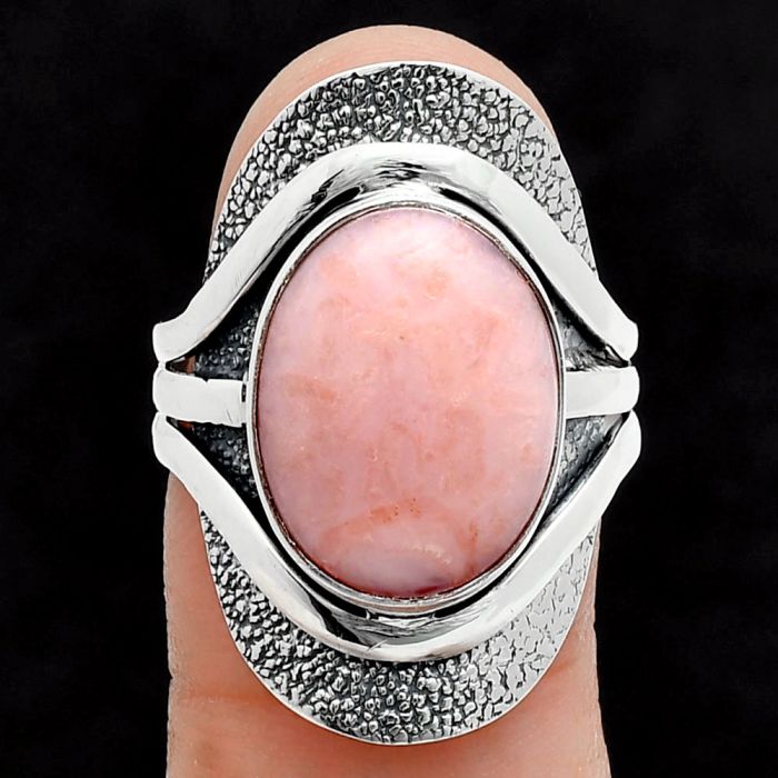 Pink Opal Ring size-8 SDR244736 R-1402, 12x16 mm