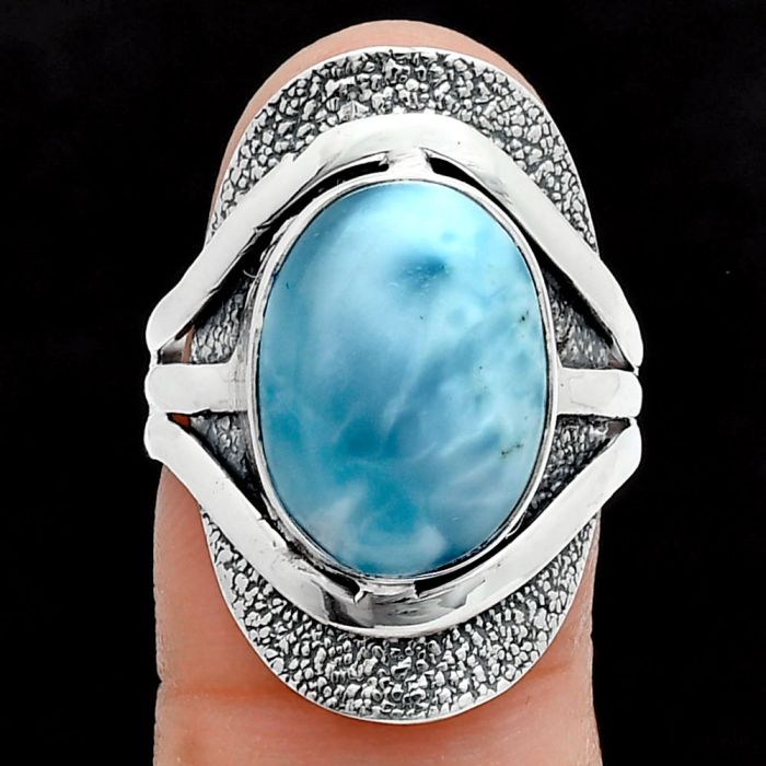 Larimar (Dominican Republic) Ring size-8 SDR244740 R-1402, 11x15 mm