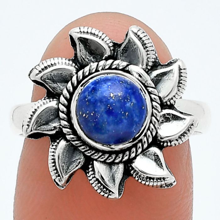 Sun - Lapis Lazuli Ring size-8 SDR244764 R-1617, 7x7 mm