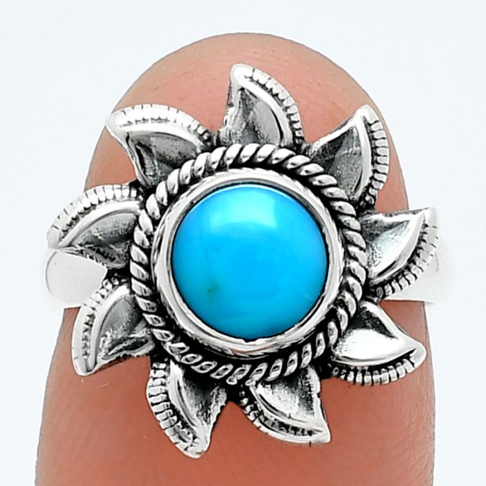 Sun - Sleeping Beauty Turquoise Ring size-6 SDR244781 R-1617, 7x7 mm