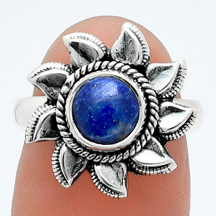 Sun - Lapis Lazuli Ring size-7 SDR244787 R-1617, 7x7 mm