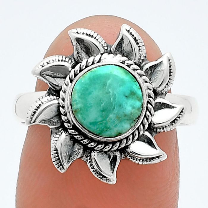 Sun - Utah Variscite Ring size-8 SDR244791 R-1617, 7x7 mm