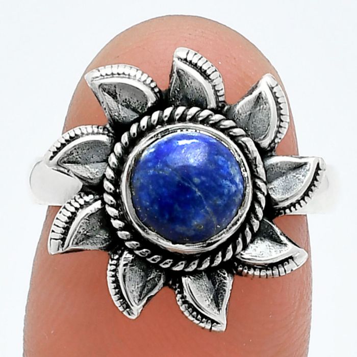 Sun - Lapis Lazuli Ring size-7 SDR244795 R-1617, 7x7 mm