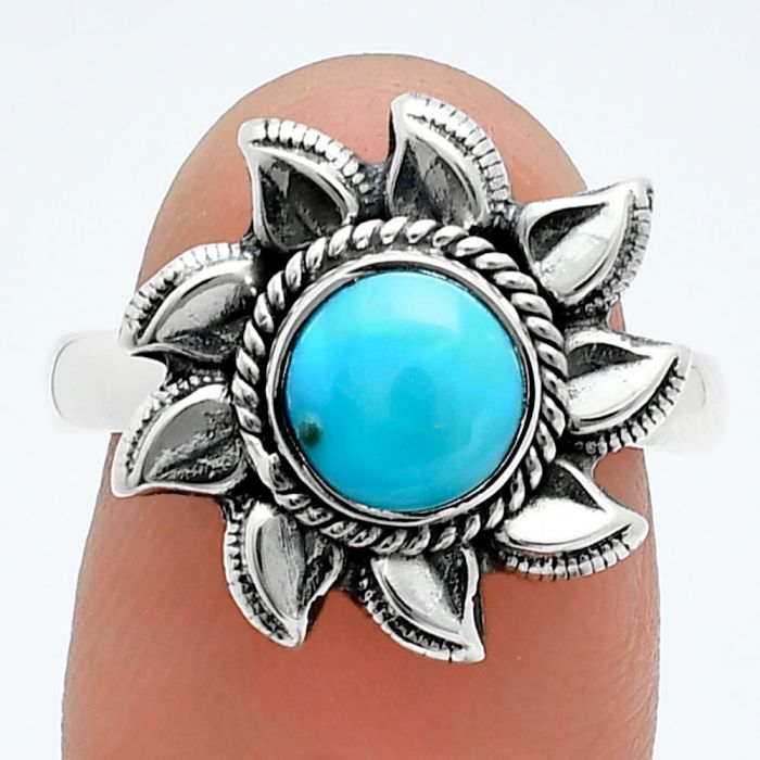 Sun - Sleeping Beauty Turquoise Ring size-8 SDR244801 R-1617, 7x7 mm