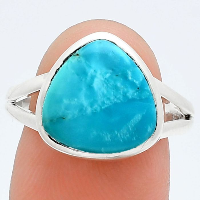 Natural Rare Turquoise Nevada Aztec Mt Ring size-9 SDR244814 R-1002, 12x12 mm