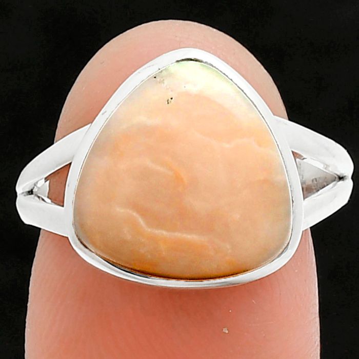 Pink Opal Ring size-8 SDR244826 R-1002, 12x12 mm