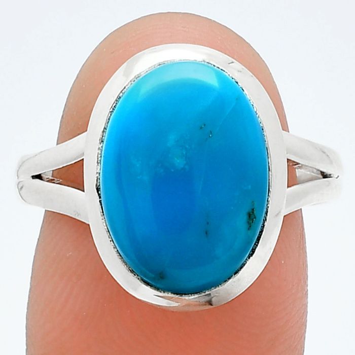 Sleeping Beauty Turquoise Ring size-9 SDR244827 R-1005, 10x14 mm