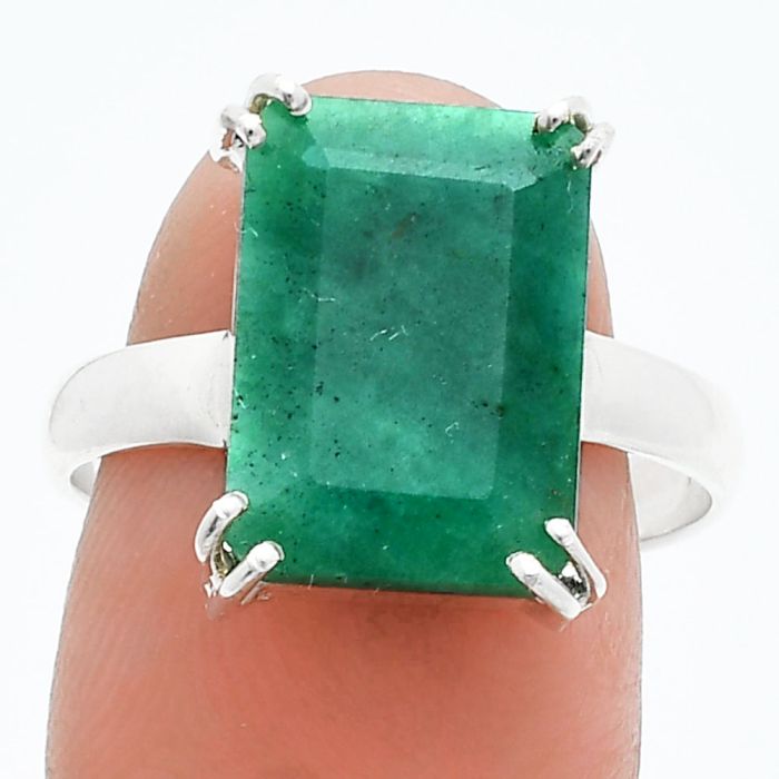 Lab Created Emerald Ring size-9 SDR244836 R-1020, 10x14 mm