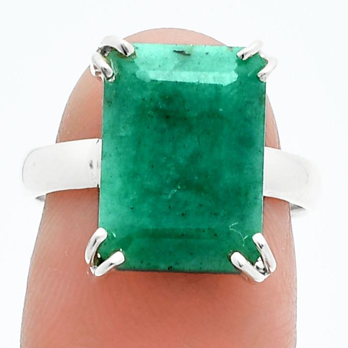 Lab Created Emerald Ring size-7 SDR244837 R-1020, 10x14 mm