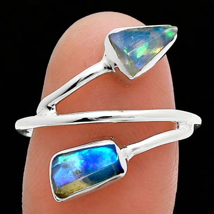 Ethiopian Opal Rough Ring size-9 SDR244840 R-1169, 7x5 mm