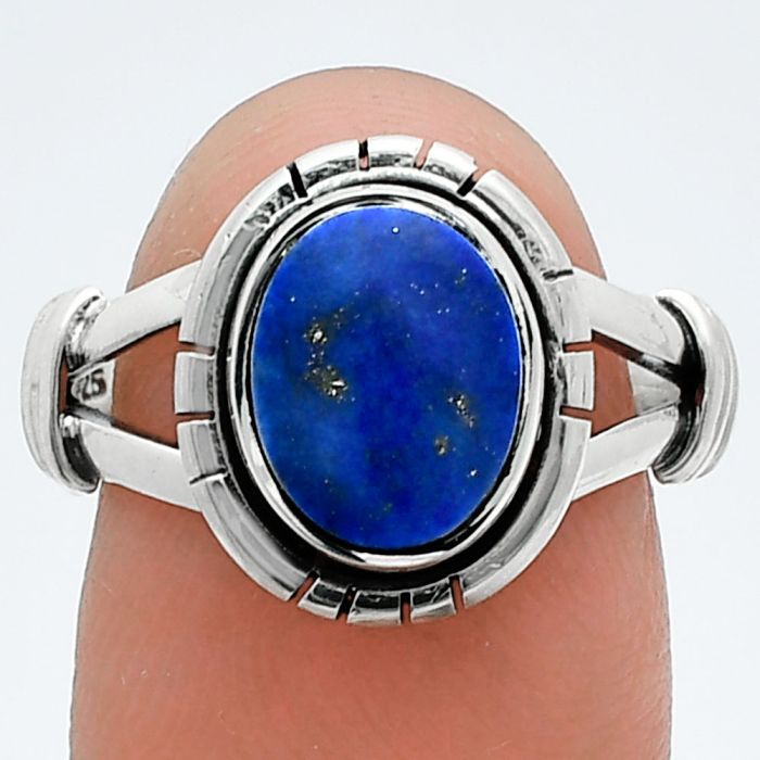 Lapis Lazuli Ring size-8 SDR244956 R-1533, 8x10 mm