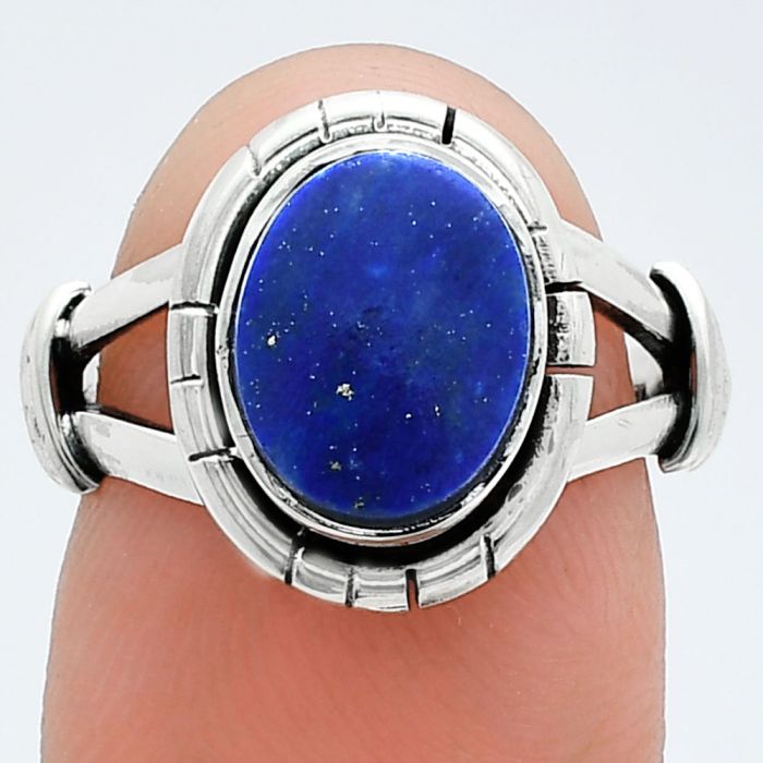 Lapis Lazuli Ring size-6 SDR244972 R-1533, 8x10 mm