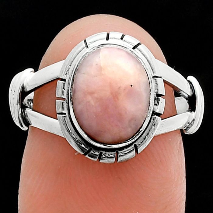 Pink Opal Ring size-7.5 SDR244986 R-1533, 8x10 mm