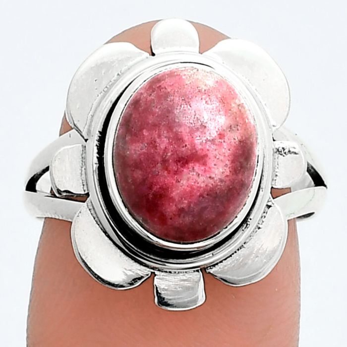 Pink Thulite Ring size-8 SDR245048 R-1342, 9x11 mm