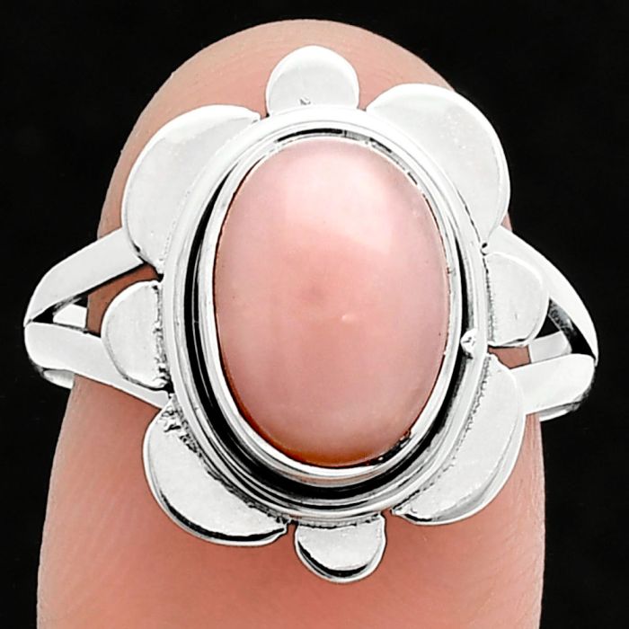 Pink Opal Ring size-8 SDR245088 R-1342, 8x11 mm