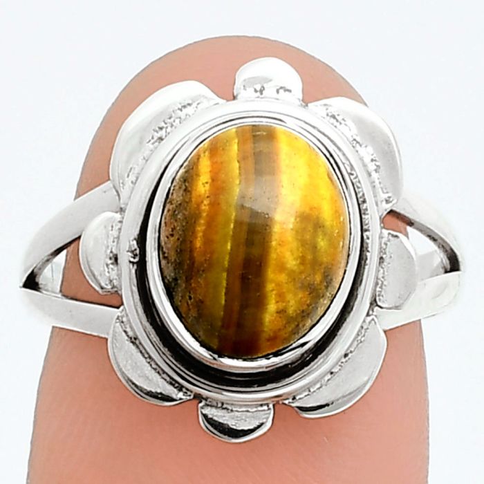 Indonesian Bumble Bee Ring size-8 SDR245105 R-1342, 8x10 mm