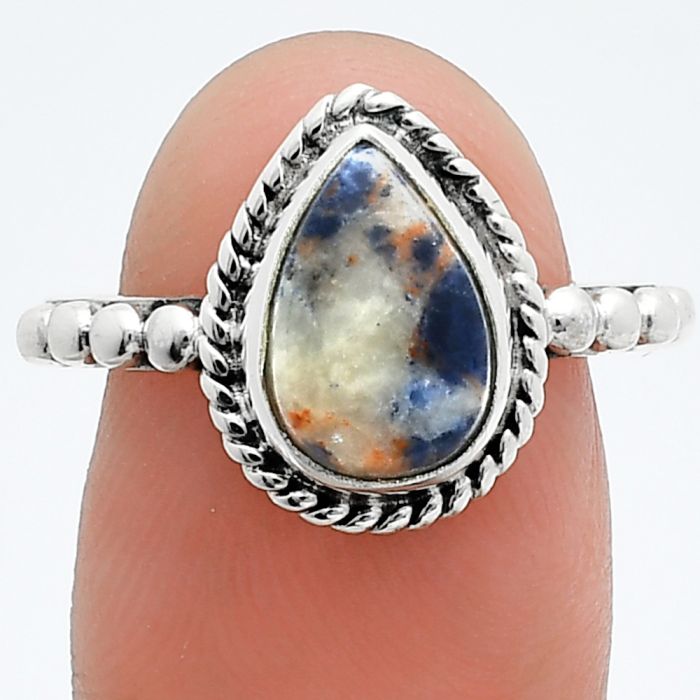 Sodalite Ring size-8 SDR245126 R-1252, 8x11 mm