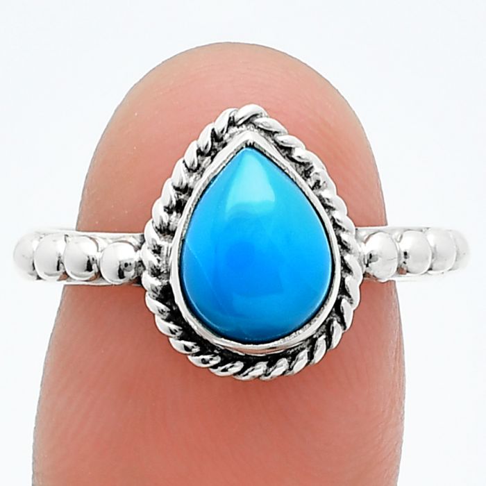 Sleeping Beauty Turquoise Ring size-8 SDR245140 R-1252, 7x10 mm