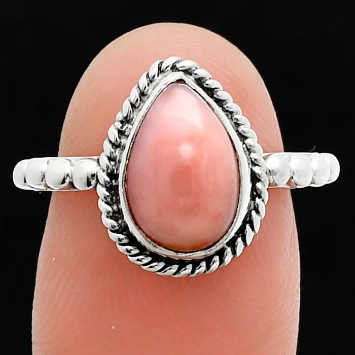 Pink Opal Ring size-7 SDR245152 R-1252, 8x11 mm