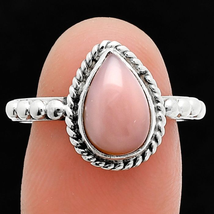 Pink Opal Ring size-8 SDR245153 R-1252, 8x11 mm