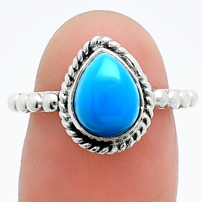 Sleeping Beauty Turquoise Ring size-7 SDR245163 R-1252, 7x9 mm