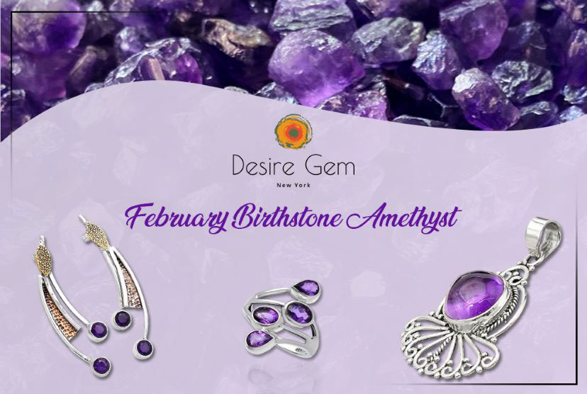 February's Birthstone: Natural Amethyst Gemstone Jewelry & Healing Properties